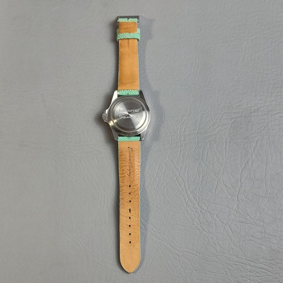 Becomb Diamond Genuine Stingray Watch "There's No Clock" Levi Maestro GreenRARE - Picture 7 of 16
